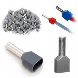Tulejki Izolowane Kablowe Podwójne 4 mm2 10 Sztuk
