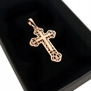 Złota Zawieszka Krzyżyk Ażurowy 18k Gwarancja