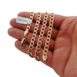 Łańcuszek Złoty Pancerka Pełna 6mm + Dedykacja 18k