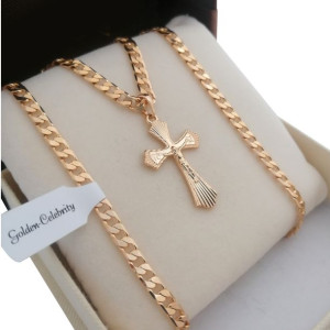 Łańcuszek Pancerka 60cm 4 Mm+krzyżyk 18k Gwarancja