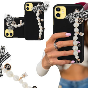 ETUI BLINK CZARNY MAT do IPHONE 11 Perły Kokarda