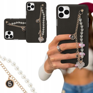 ETUI BLINK CZARNY MAT do IPHONE 11 PRO Perły Serce