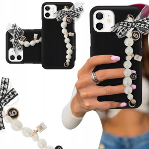 ETUI BLINK CZARNY MAT do IPHONE 12 Perły Kokarda