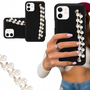 ETUI BLINK CZARNY MAT do IPHONE 12 PRO Białe Perły