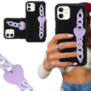 ETUI BLINK CZARNY MAT do IPHONE 12 PRO Łańcuszek
