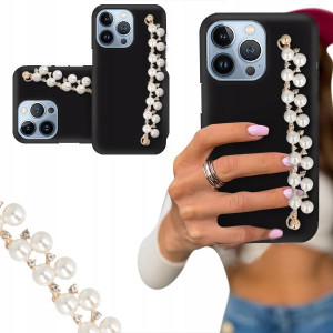 ETUI BLINK CZARNY MAT do IPHONE 13 PRO Białe Perły