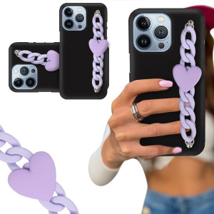 ETUI BLINK CZARNY MAT do IPHONE 13 PRO Łańcuszek