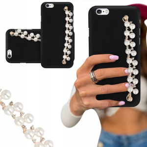 ETUI BLINK CZARNY MAT do IPHONE 6 PLUS Białe Perły