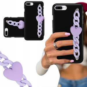 ETUI BLINK CZARNY MAT do IPHONE 8 PLUS Łańcuszek