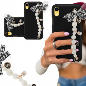 ETUI BLINK CZARNY MAT do IPHONE XR Perły Kokarda