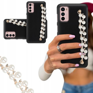 ETUI BLINK CZARNY MAT do MOTOROLA G42 Białe Perły