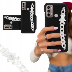 Etui Blink Czarny Mat Do Motorola G60 4g Biały Miś