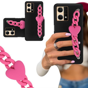 ETUI BLINK CZARNY MAT do OPPO RENO 7 4G Malinowe