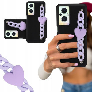 ETUI BLINK CZARNY MAT do OPPO RENO 7Z 5G Łańcuszek
