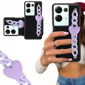 Etui Blink Czarny Mat Do Oppo Reno 8 Pro 5g Serce