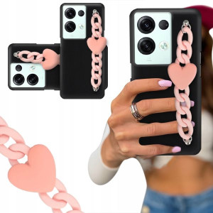 Etui Blink Czarny Mat Do Oppo Reno 8 Pro 5g Serce
