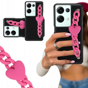 Etui Blink Czarny Mat Do Oppo Reno 8 Pro 5g Serce