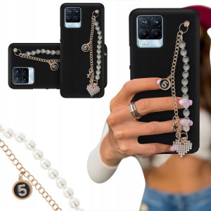 ETUI BLINK CZARNY MAT do REALME 8 PRO Perły Serce
