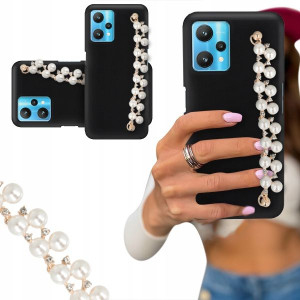 ETUI BLINK CZARNY MAT do REALME 9 PRO Białe Perły
