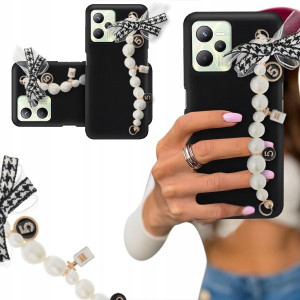 ETUI BLINK CZARNY MAT do REALME C35 Perły Kokarda