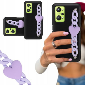 ETUI BLINK CZARNY MAT do REALME GT NEO 2 Łańcuszek