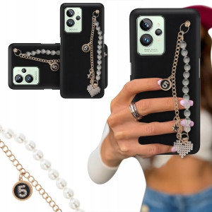 ETUI BLINK CZARNY MAT do REALME GT2 5G Perły Serce