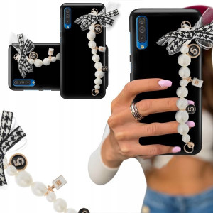 ETUI BLINK CZARNY MAT do SAMSUNG A50 Perły Kokarda