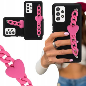 ETUI BLINK CZARNY MAT do SAMSUNG A52 5G Malinowe