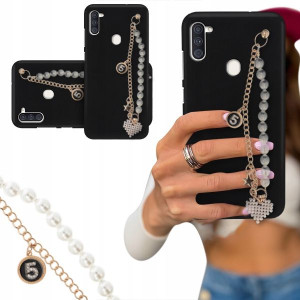 ETUI BLINK CZARNY MAT do SAMSUNG M11 Perły Serce