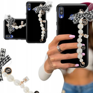 ETUI BLINK CZARNY MAT do SAMSUNG M20 Perły Kokarda