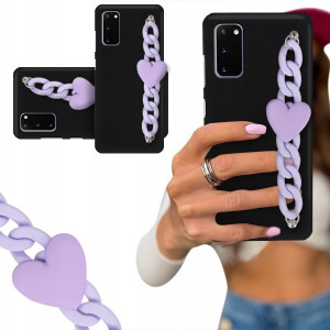 ETUI BLINK CZARNY MAT do SAMSUNG S11e Fiolet Serce
