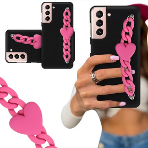 ETUI BLINK CZARNY MAT do SAMSUNG S21 5G Malinowe
