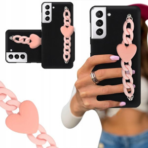 Etui Blink Czarny Mat Do Samsung S21 Plus Serce