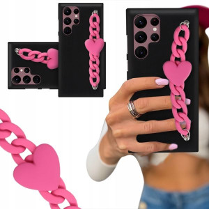 Etui Blink Czarny Mat Do Samsung S22 Ultra Serce