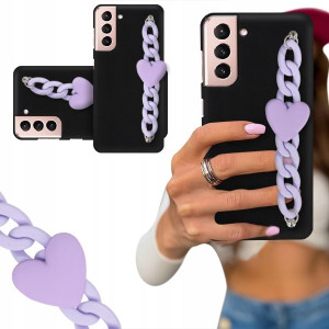 ETUI BLINK CZARNY MAT do SAMSUNG S30 Fiolet Serce