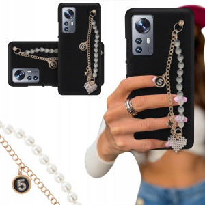 ETUI BLINK CZARNY MAT do XIAOMI 12 5G Perły Serce