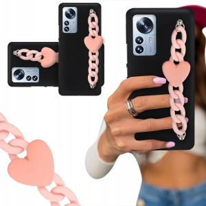 ETUI BLINK CZARNY MAT do XIAOMI 12 PRO Łańcuszek