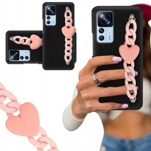 ETUI BLINK CZARNY MAT do XIAOMI 12T PRO Łańcuszek