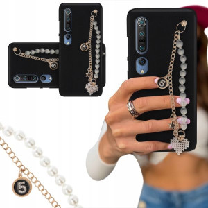 ETUI BLINK CZARNY MAT do XIAOMI Mi 10 Perły Serce