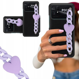 ETUI BLINK CZARNY MAT do XIAOMI POCO C40 Łańcuszek