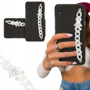 ETUI BLINK CZARNY MATOWY do LG K20 Łańcuszek Miś