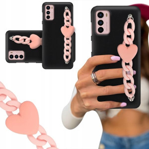 ETUI BLINK CZARNY MATOWY do MOTOROLA G42 Łańcuszek
