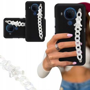 Etui Blink Czarny Matowy Do Nokia 5.4 Biały Miś