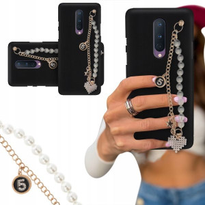 ETUI BLINK CZARNY MATOWY do ONEPLUS 8 Perły Serce