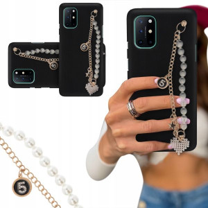 ETUI BLINK CZARNY MATOWY do ONEPLUS 8T Perły Serce