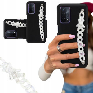 Etui Blink Czarny Matowy Do Oppo A93 5g Biały Miś