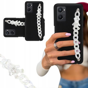 Etui Blink Czarny Matowy Do Oppo A96 4g Biały Miś