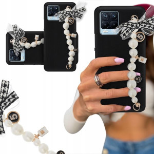ETUI BLINK CZARNY MATOWY do REALME 8 Perły Kokarda