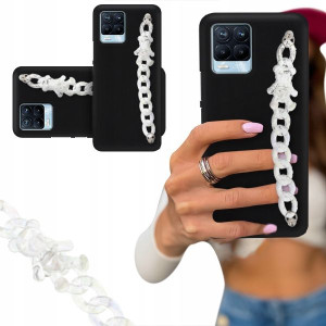 Etui Blink Czarny Matowy Do Realme 8 Pro Biały Miś