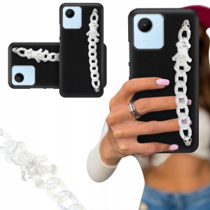 Etui Blink Czarny Matowy Do Realme C30 Biały Miś